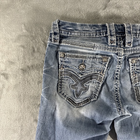 Rock Revival Raylea Jeans Women's 28" Light Wash Bootcut Distressed Fits 29x30 - Picture 9 of 16